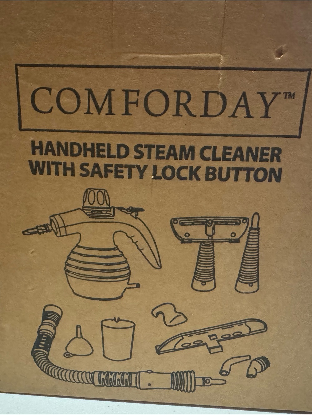 Blue Handheld Steam Cleaner with Safety Lock